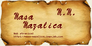 Maša Mazalica vizit kartica